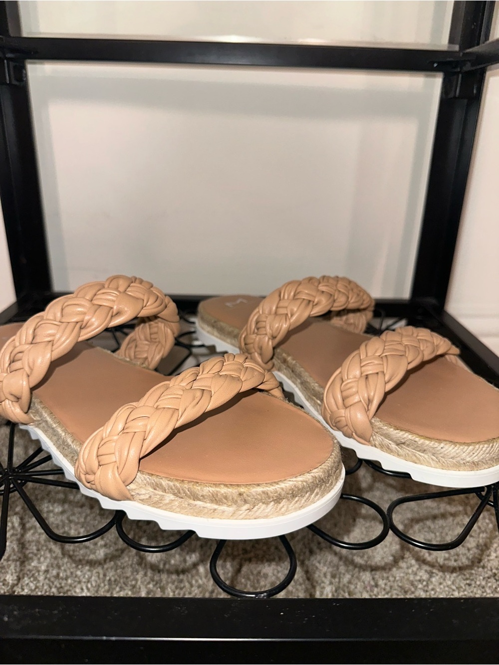 🔔FINAL🔔 Marc Fisher Jaimee Braided Double-Strap Slide Sandals Sz 9.5